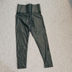 Carbon38 Crocodile Textured Green Leggings